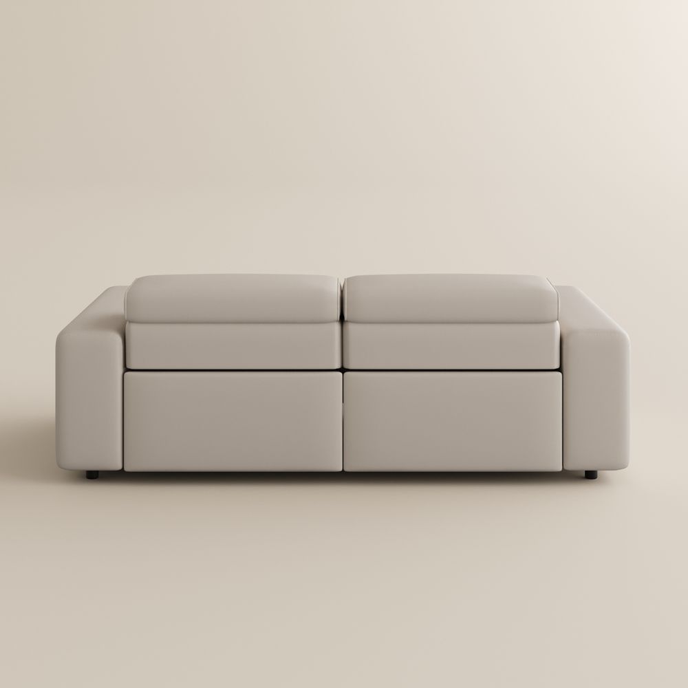 Modern Beige Eco-friendly Microfiber Leather Modular Sofas