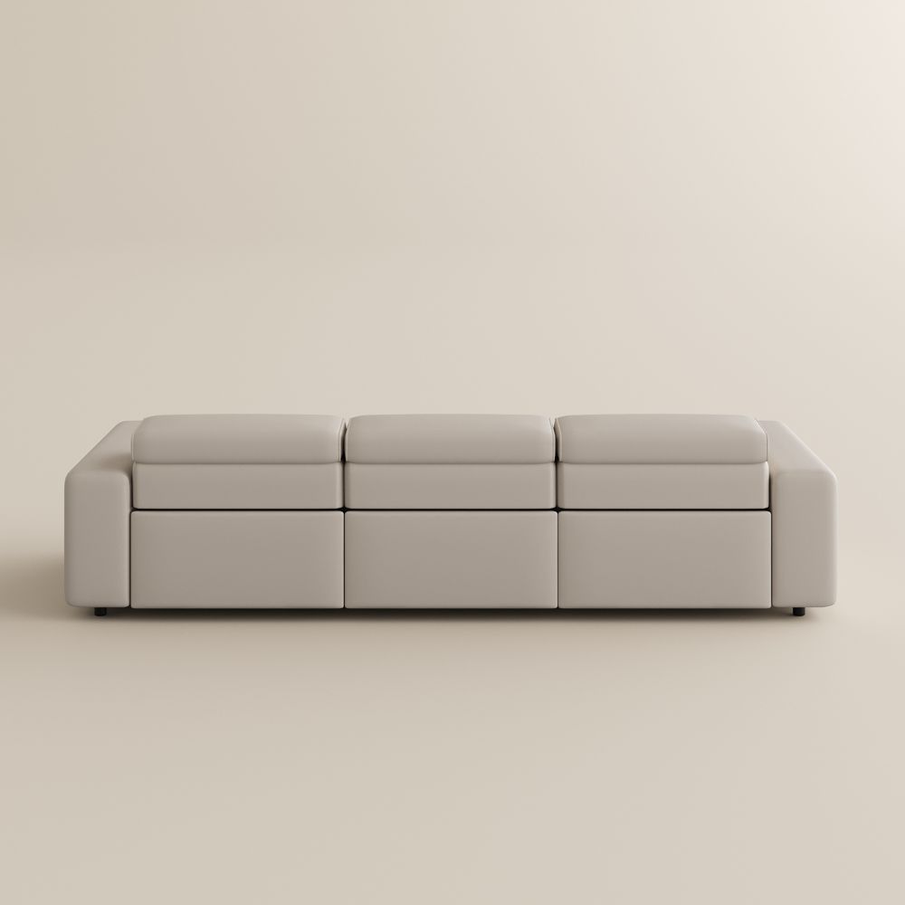 Benjamin Beige Eco-friendly Microfiber Leather Modular Sofas