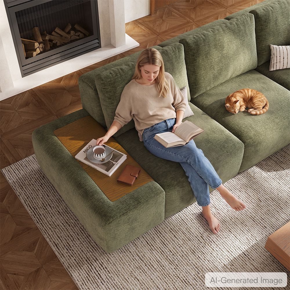 Comfortable Green Modular Sofas