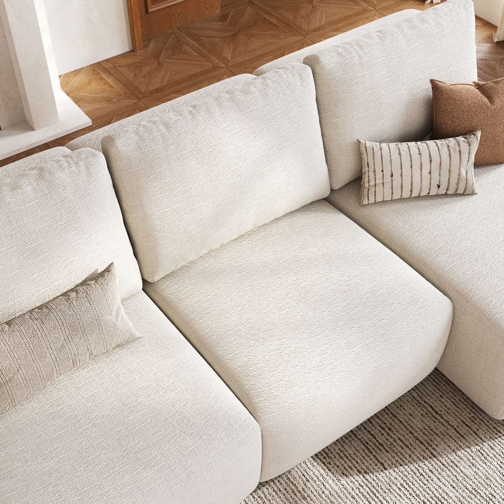Chenille Beige Modular Sofas