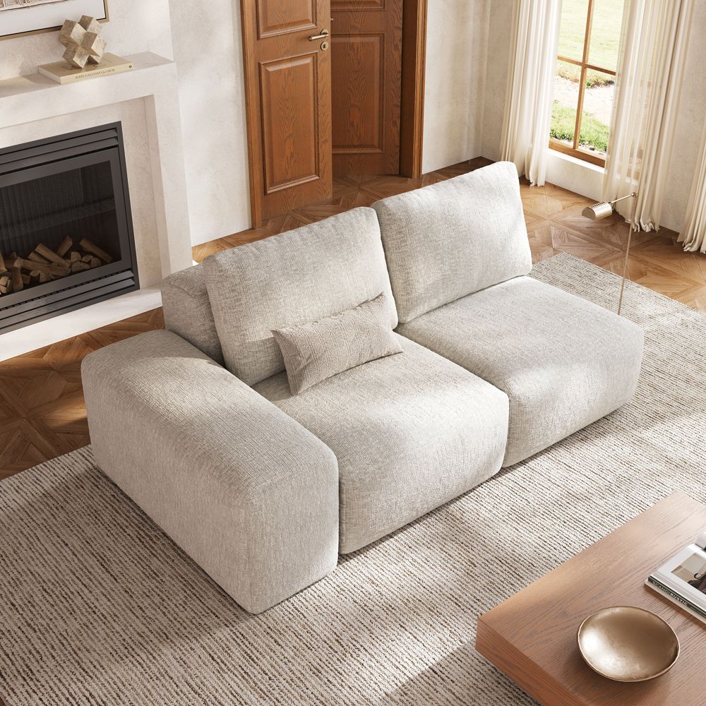 Foam Light Gray Modular Sofas