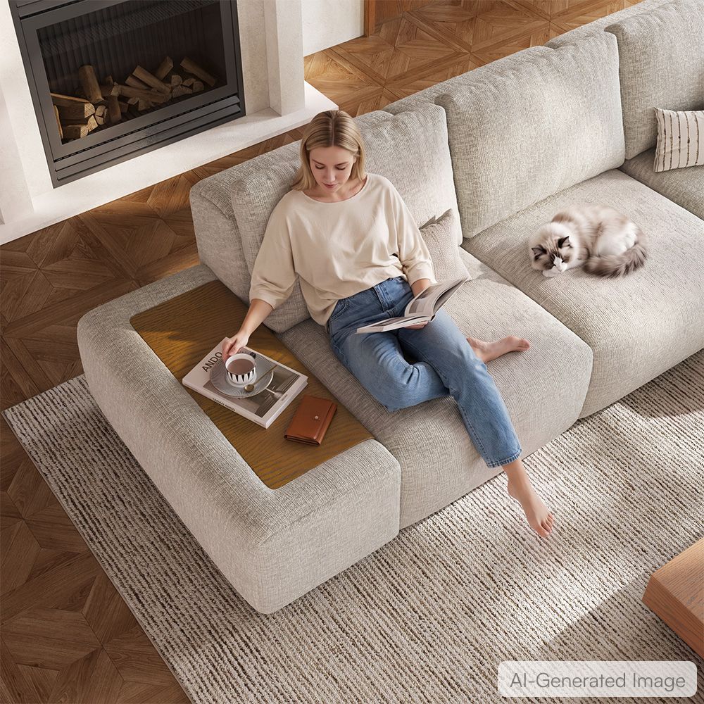 Light Gray Light Gray Modular Sofas