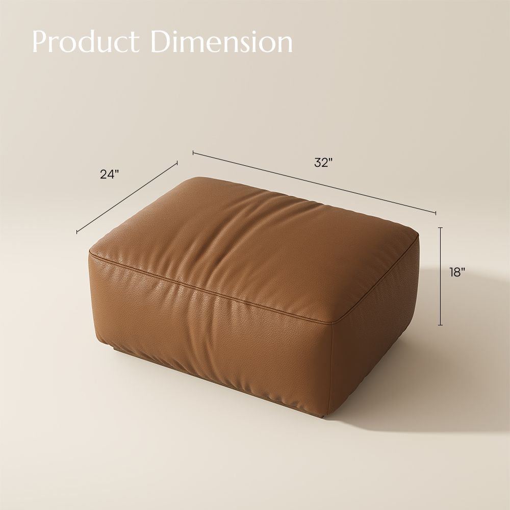 Low Clearance Brown Genuine Leather Modular Sofas