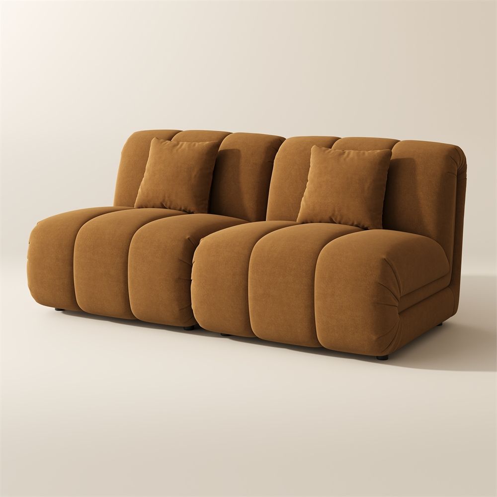 Living Room Brown Modular Sofas