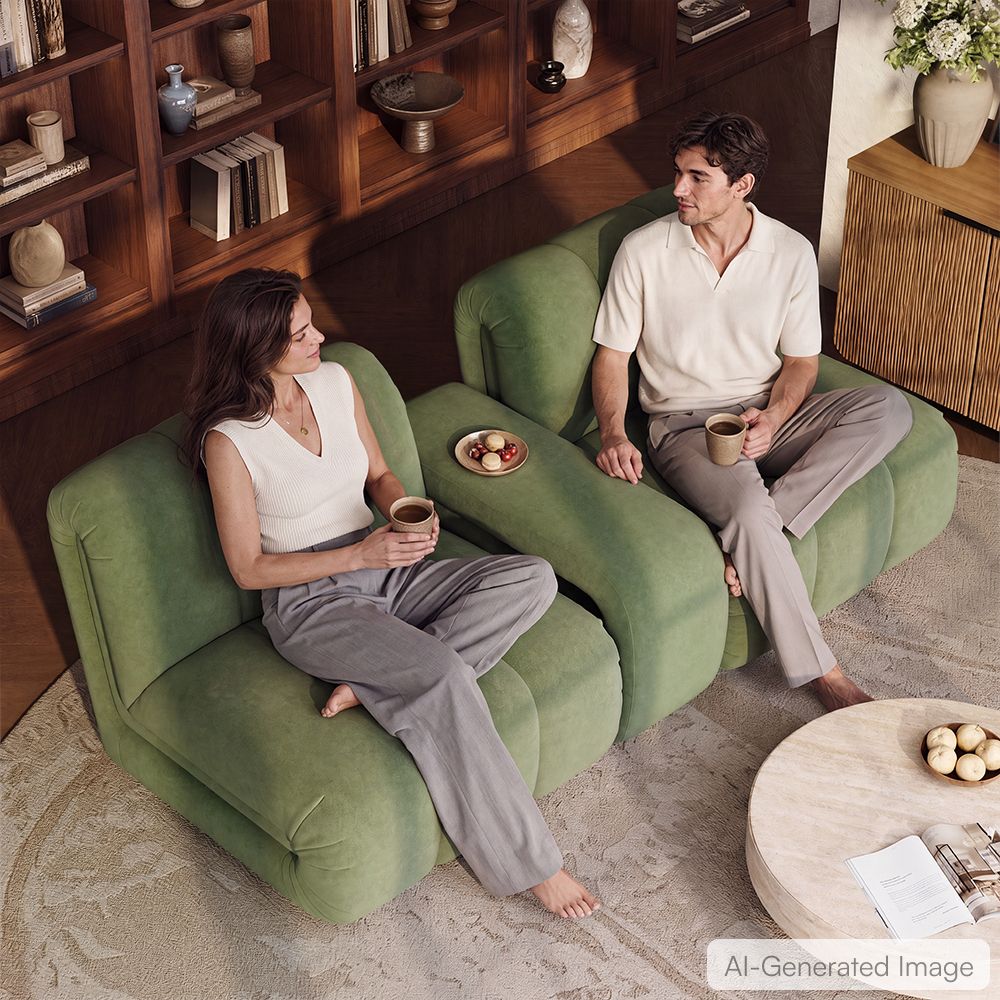 Cozy Green Modular Sofas