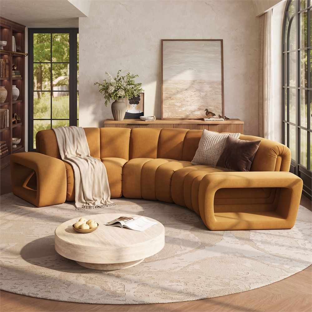Partial Assembly Required Brown Modular Sofas