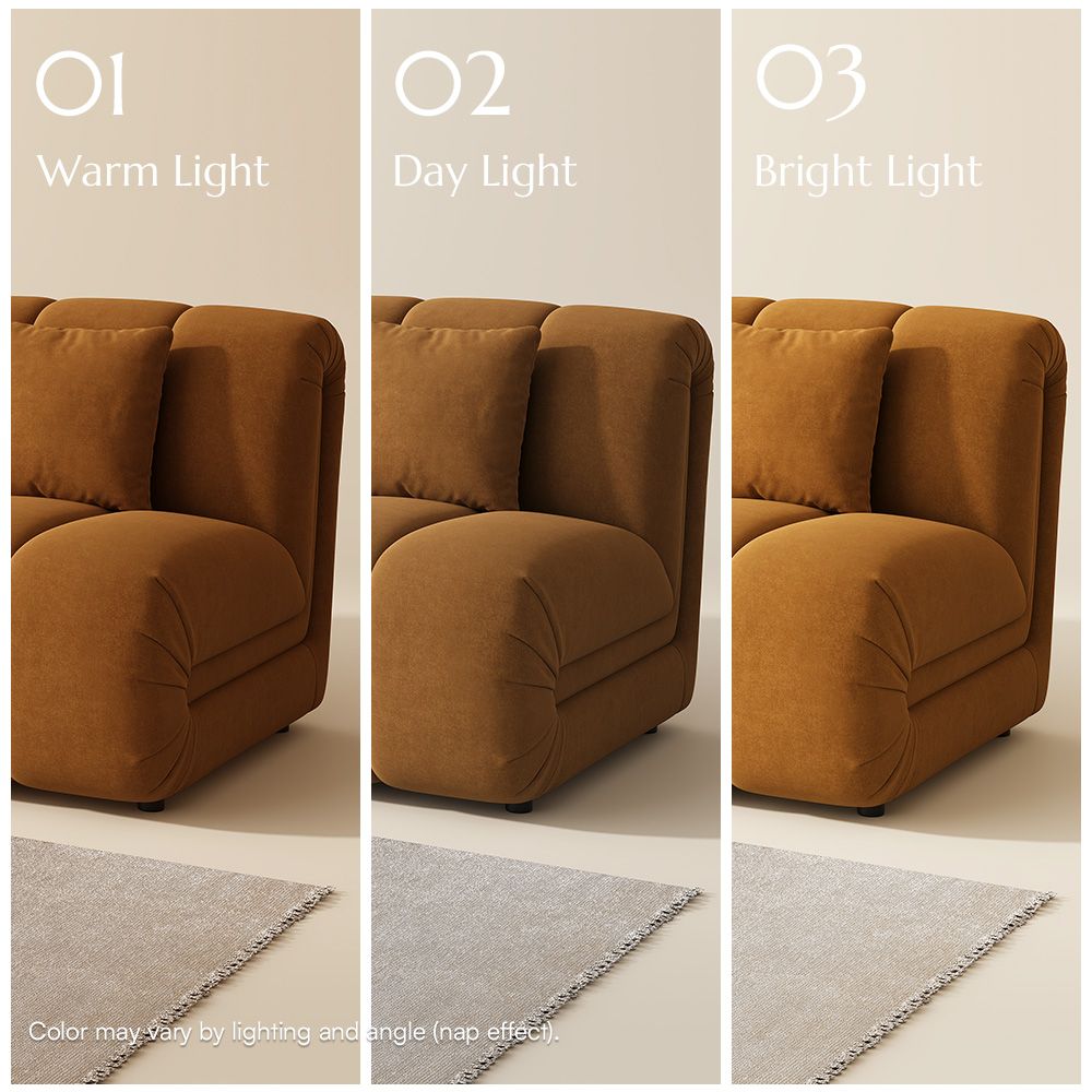 Pet Friendly Brown Pet-Friendly Fabric Modular Sofas