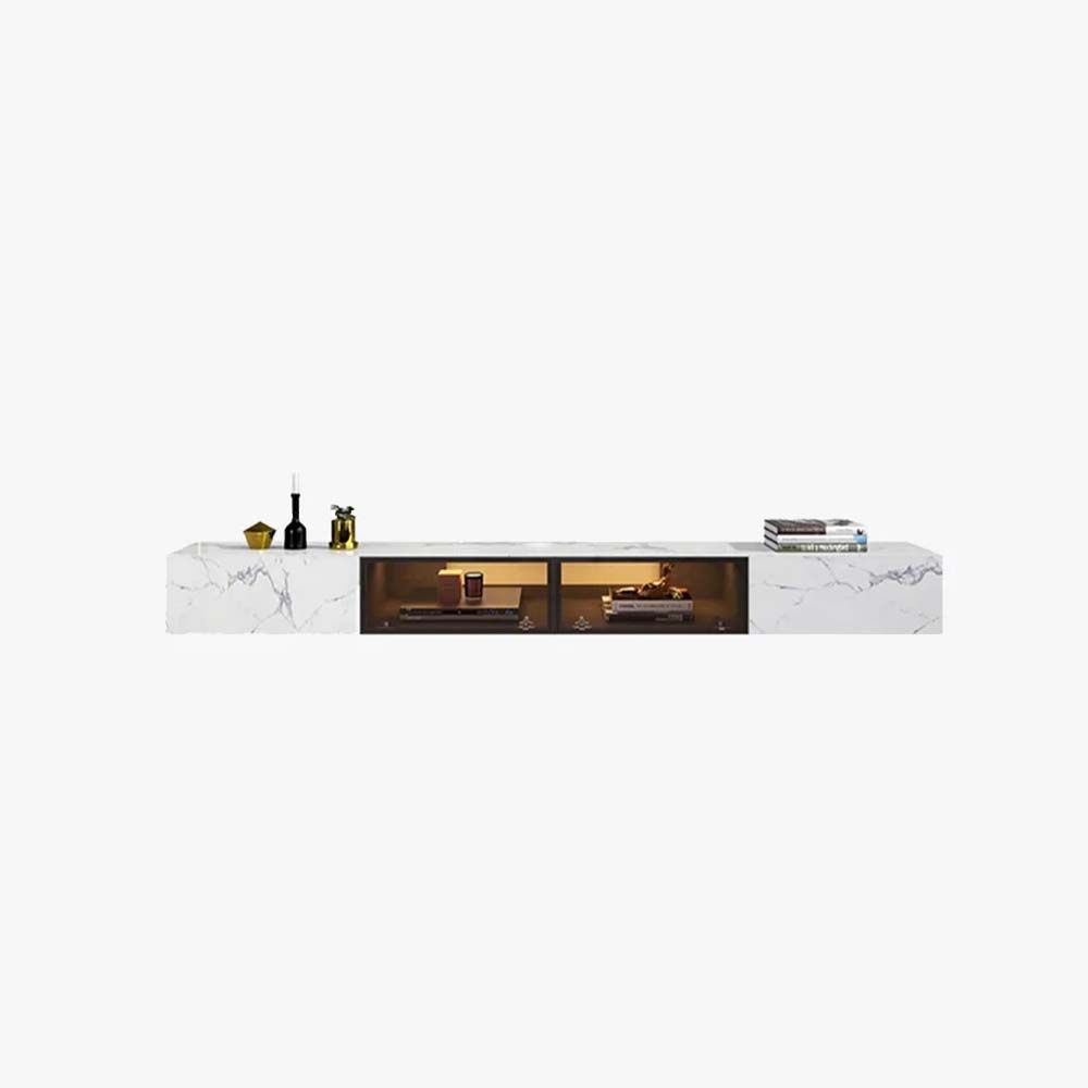 White Sintered Stone TV Stands