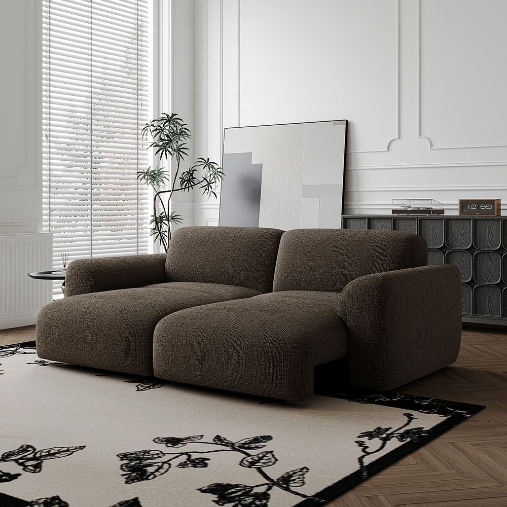 Dark Gray Chenille Fabric Power Reclining Sofas