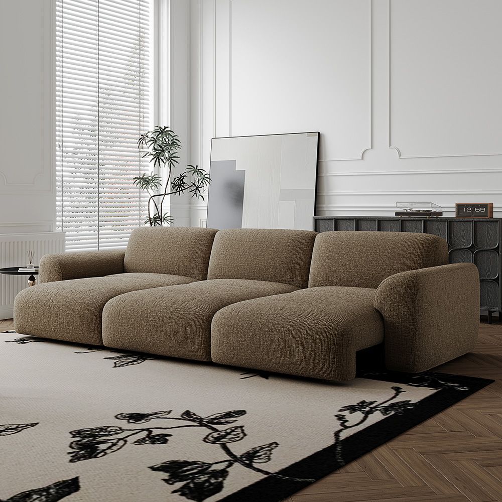 Dark Khaki Chenille Fabric Power Reclining Sofas