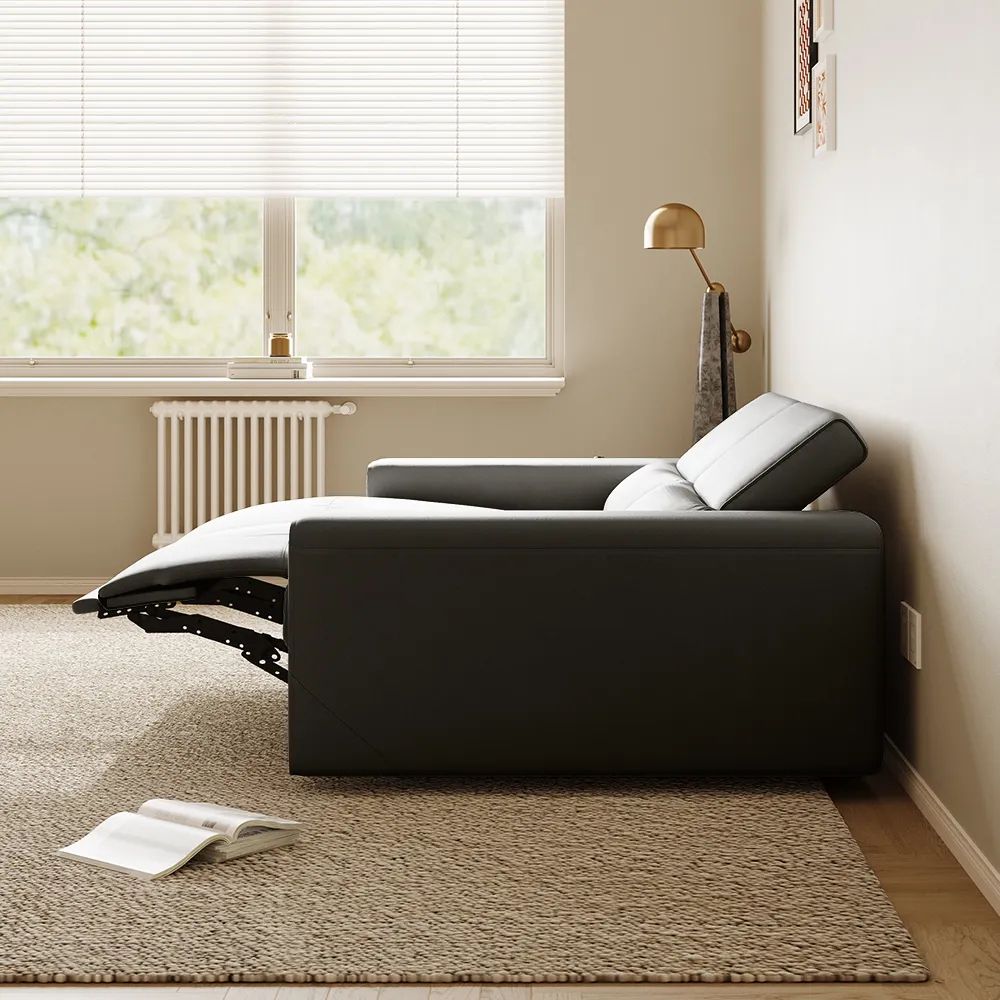 Benjamin Dark Gray Eco-friendly Wood Panels Power Reclining Sofas