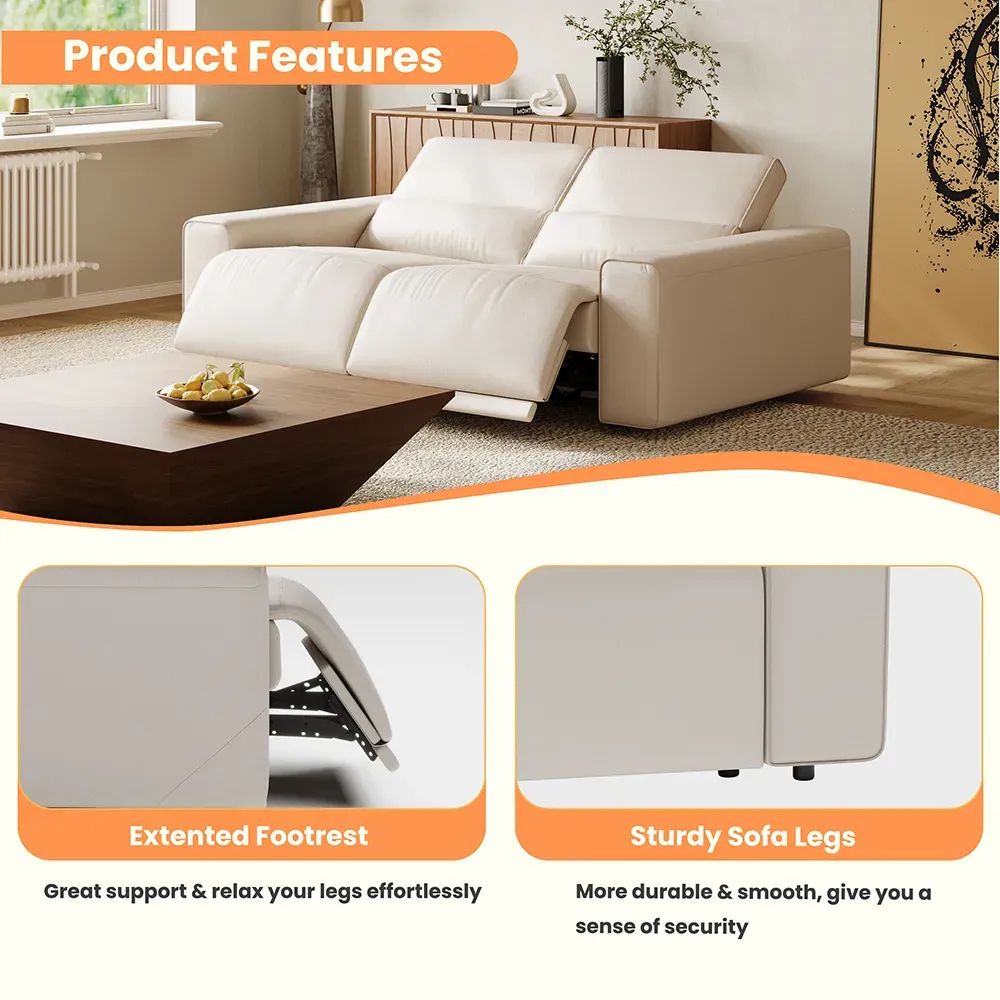 Modular Sofas Dark Gray Eco-friendly Wood Panels Power Reclining Sofas