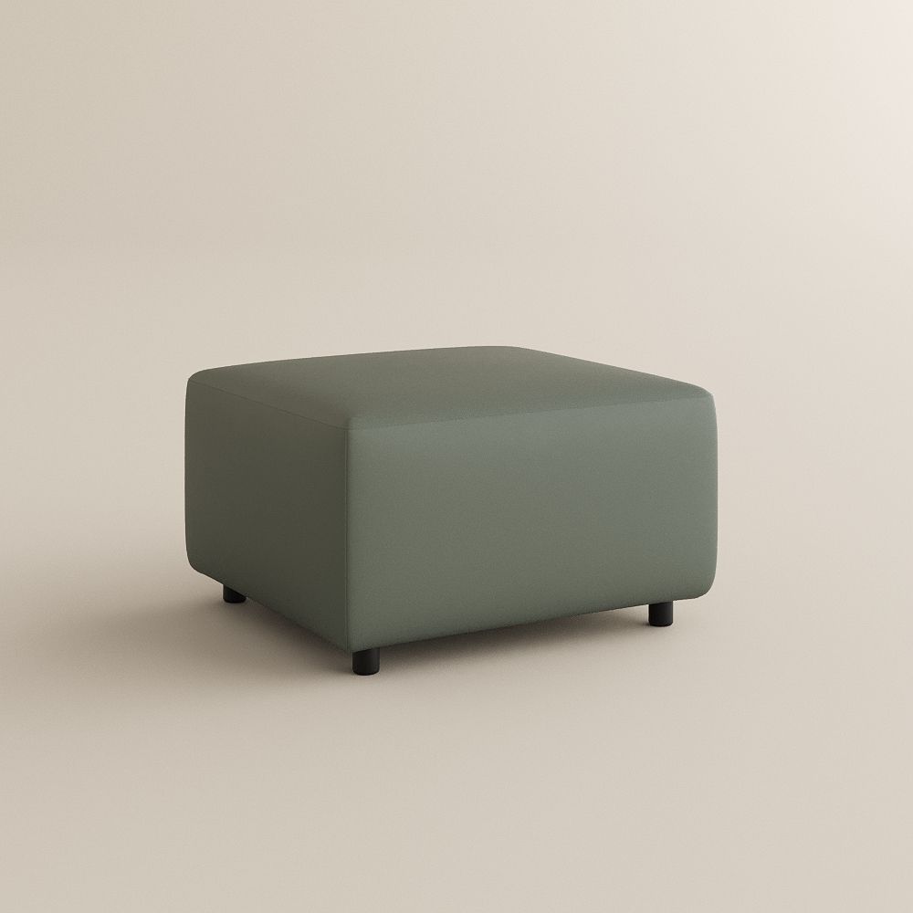 Square Armrest Dark Green Eco-friendly Microfiber Leather Power Reclining Sofas