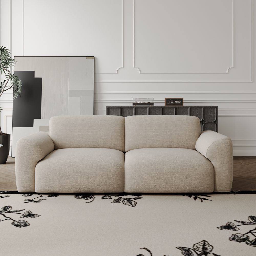 Light Khaki Chenille Fabric Power Reclining Sofas