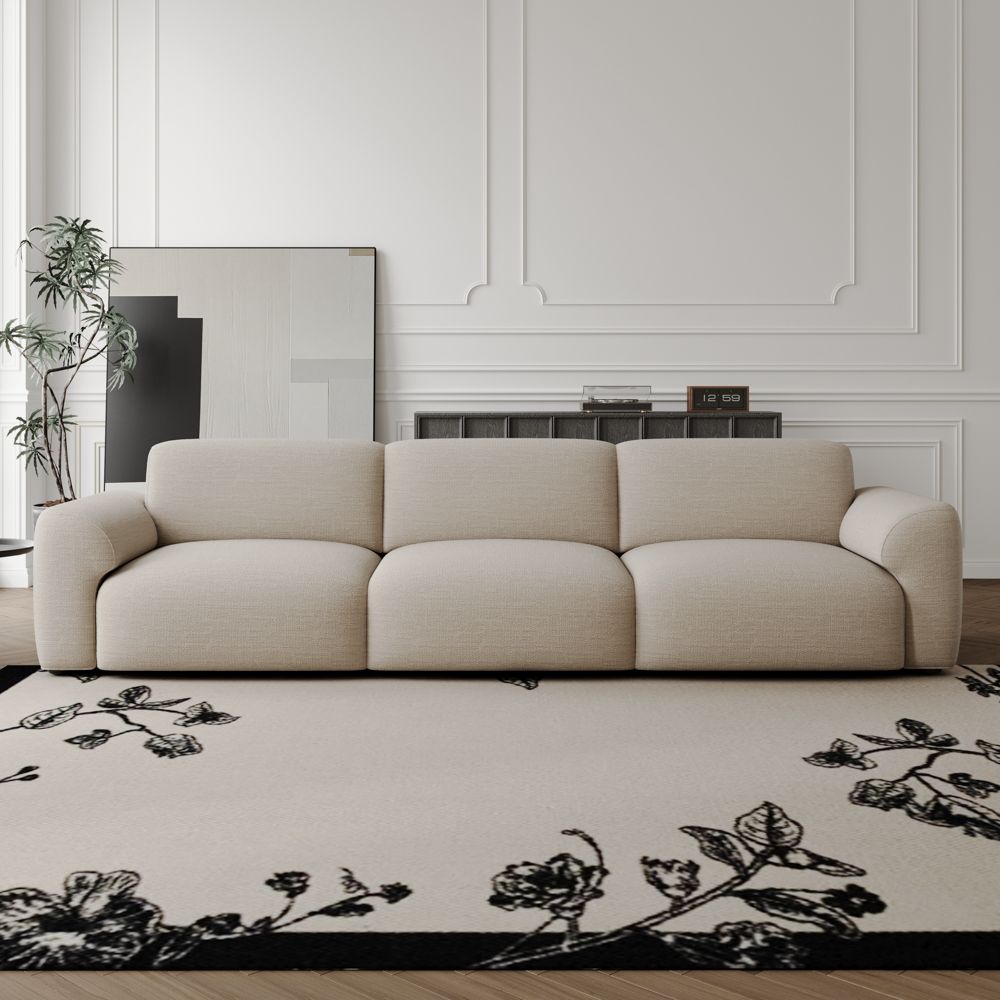 Light Khaki Chenille Fabric Power Reclining Sofas