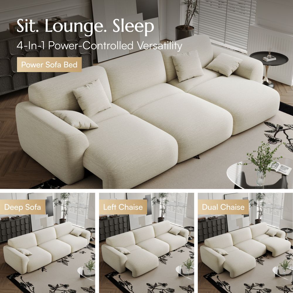 Wide Armrest Dark Gray Chenille Fabric Power Reclining Sofas