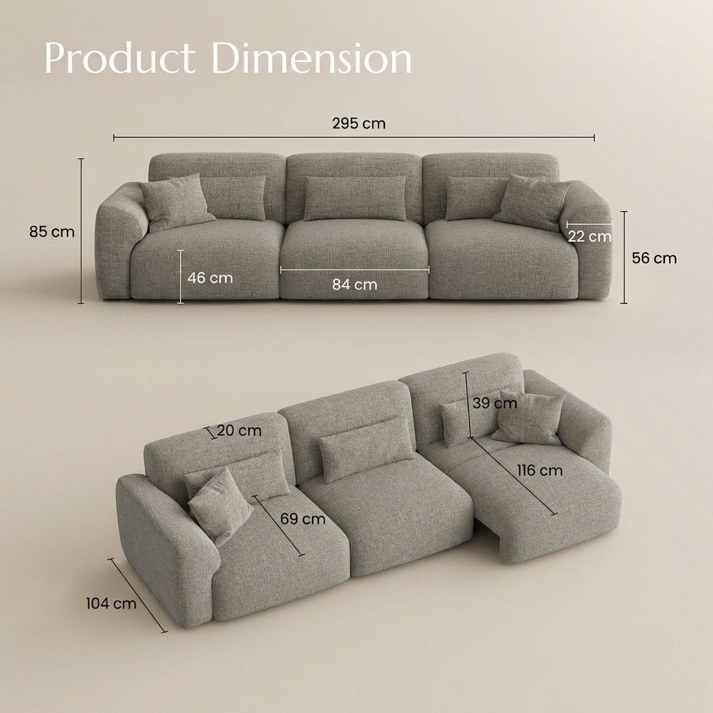 Modern Luxury Light Brown Chenille Fabric Power Reclining Sofas