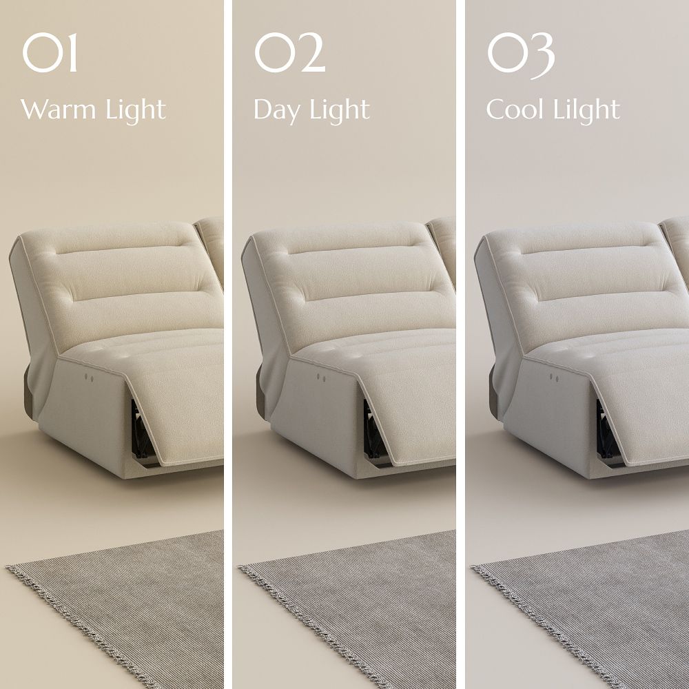 Office Khaki Pet-Friendly Fabric Power Reclining Sofas