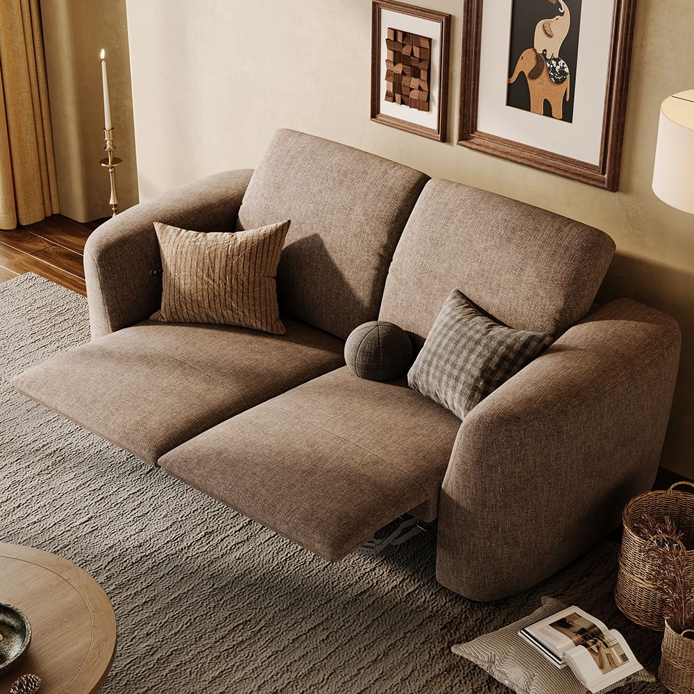 Easy Assembly Mocha Velvet Power Reclining Sofas