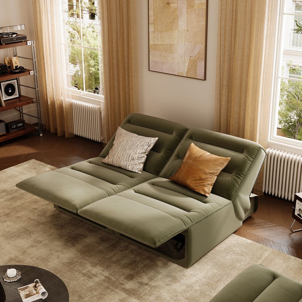 Bedroom Green Pet-Friendly Fabric Power Reclining Sofas