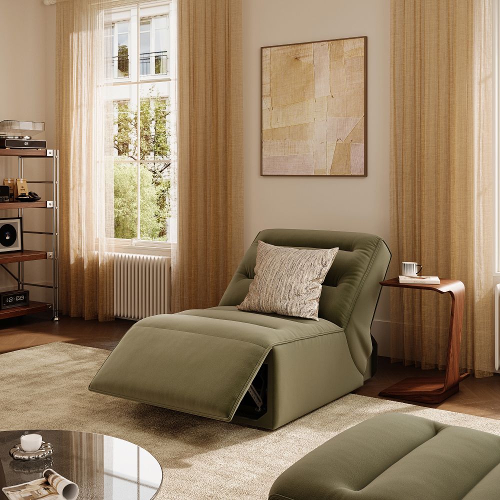 Electric Green Pet-Friendly Fabric Power Reclining Sofas