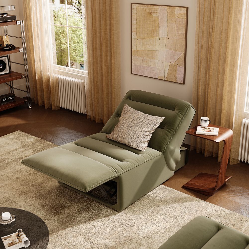 Fully Assembled Green Pet-Friendly Fabric Power Reclining Sofas