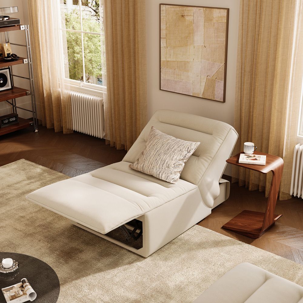 Single Seat Khaki Pet-Friendly Fabric Power Reclining Sofas