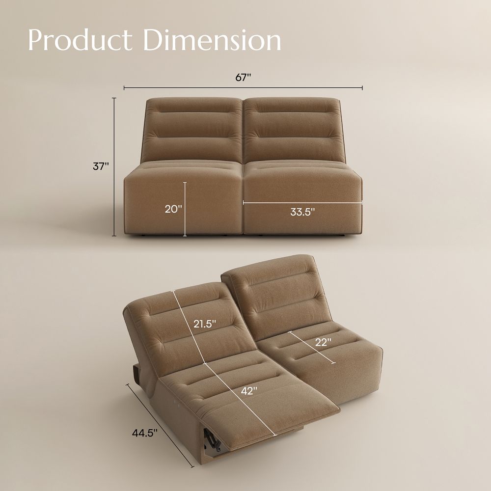 Recliner Brown Pet-Friendly Fabric Power Reclining Sofas