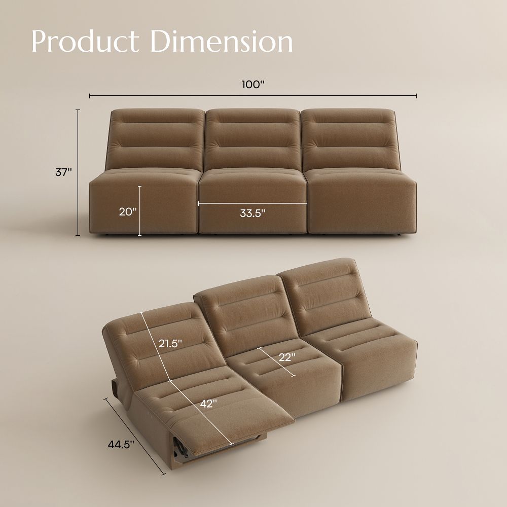 Living Room Sets Brown Pet-Friendly Fabric Power Reclining Sofas