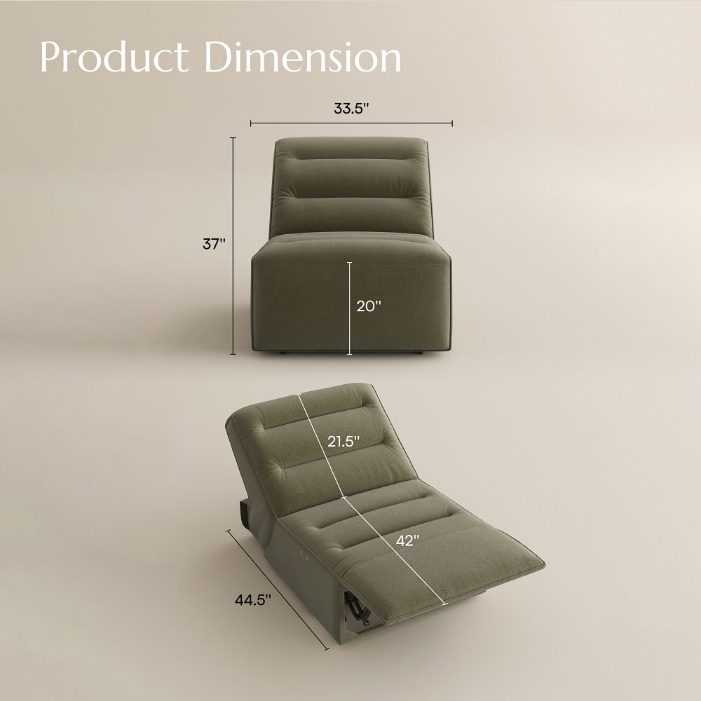 Fully Assembled Green Pet-Friendly Fabric Power Reclining Sofas