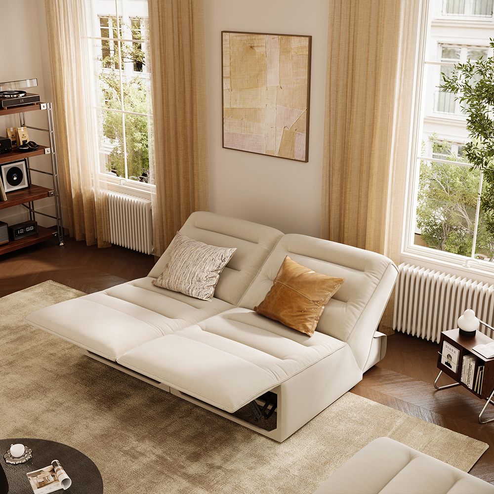 Power Recliners Khaki Pet-Friendly Fabric Power Reclining Sofas