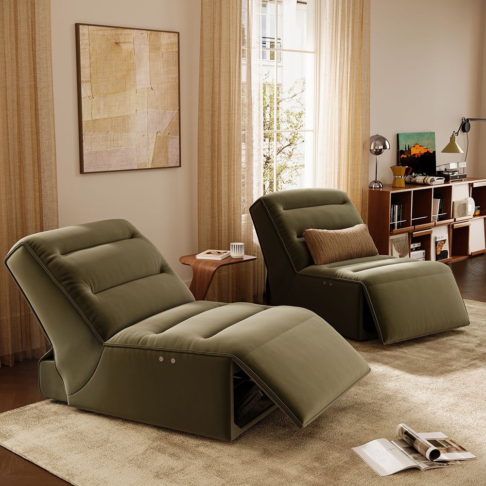 Modern Green Pet-Friendly Fabric Power Reclining Sofas
