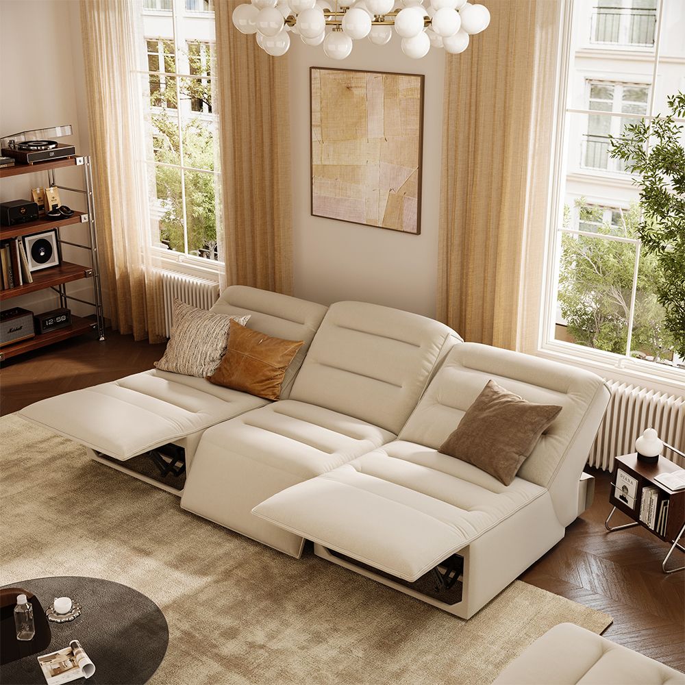 Modular Khaki Pet-Friendly Fabric Power Reclining Sofas