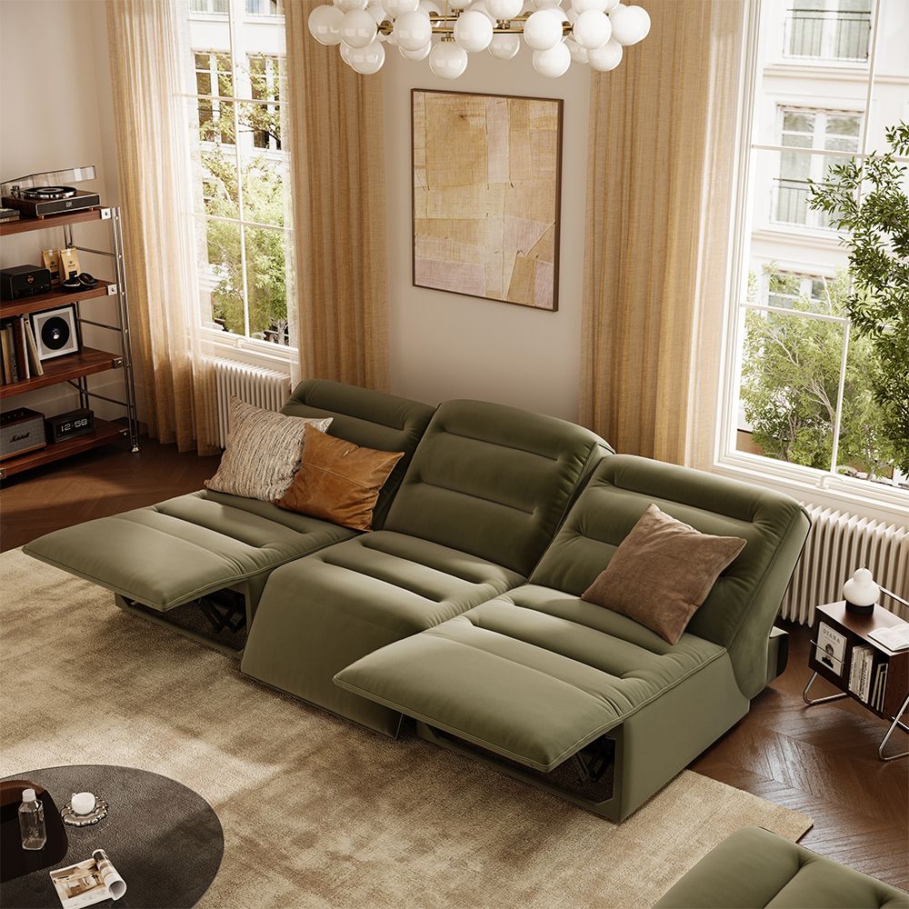 Bedroom Green Pet-Friendly Fabric Power Reclining Sofas