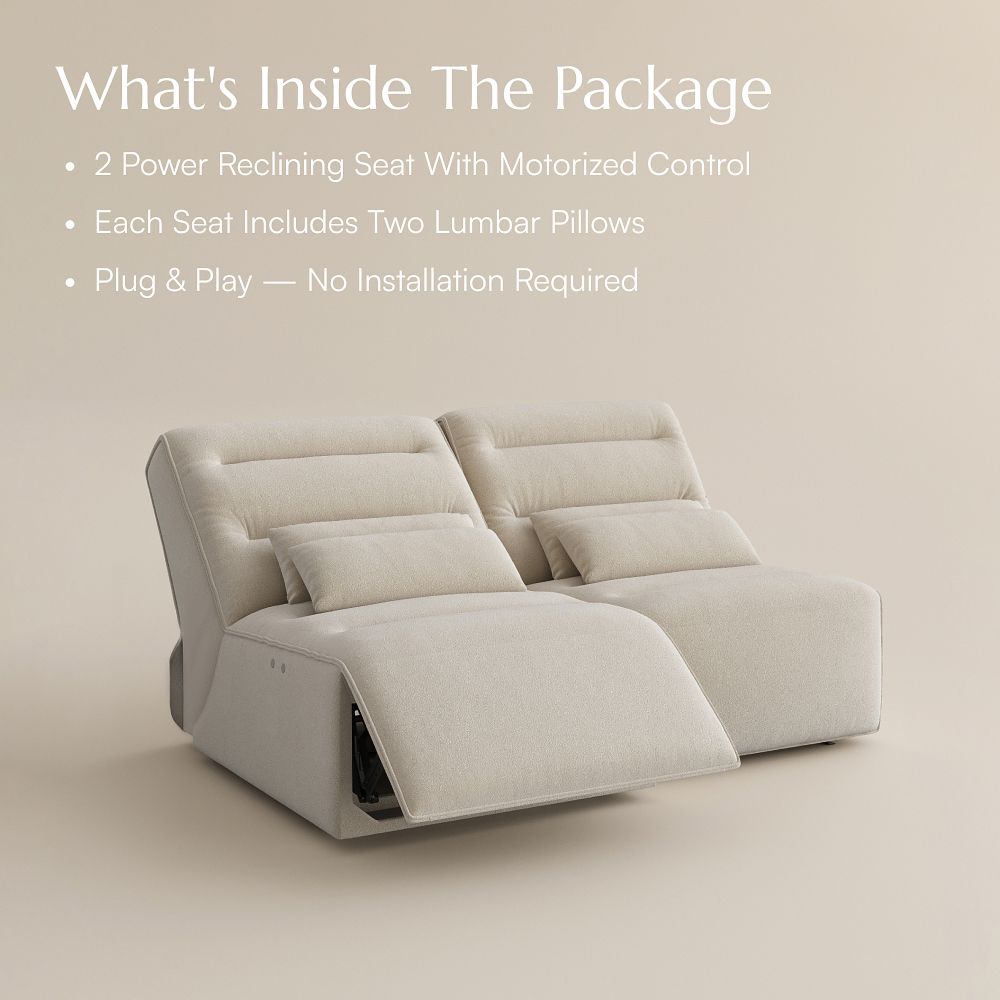 Modern Khaki Pet-Friendly Fabric Power Reclining Sofas