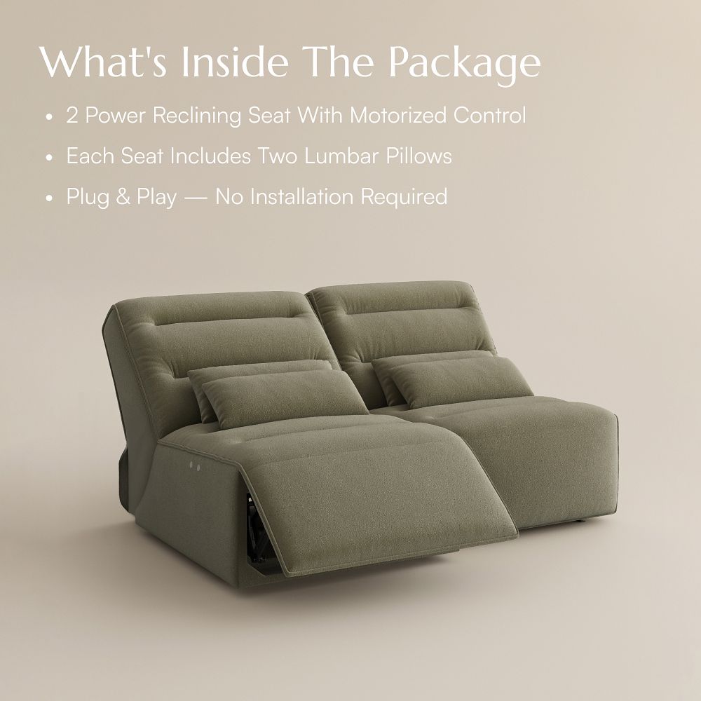 Modular Sofas Green Pet-Friendly Fabric Power Reclining Sofas