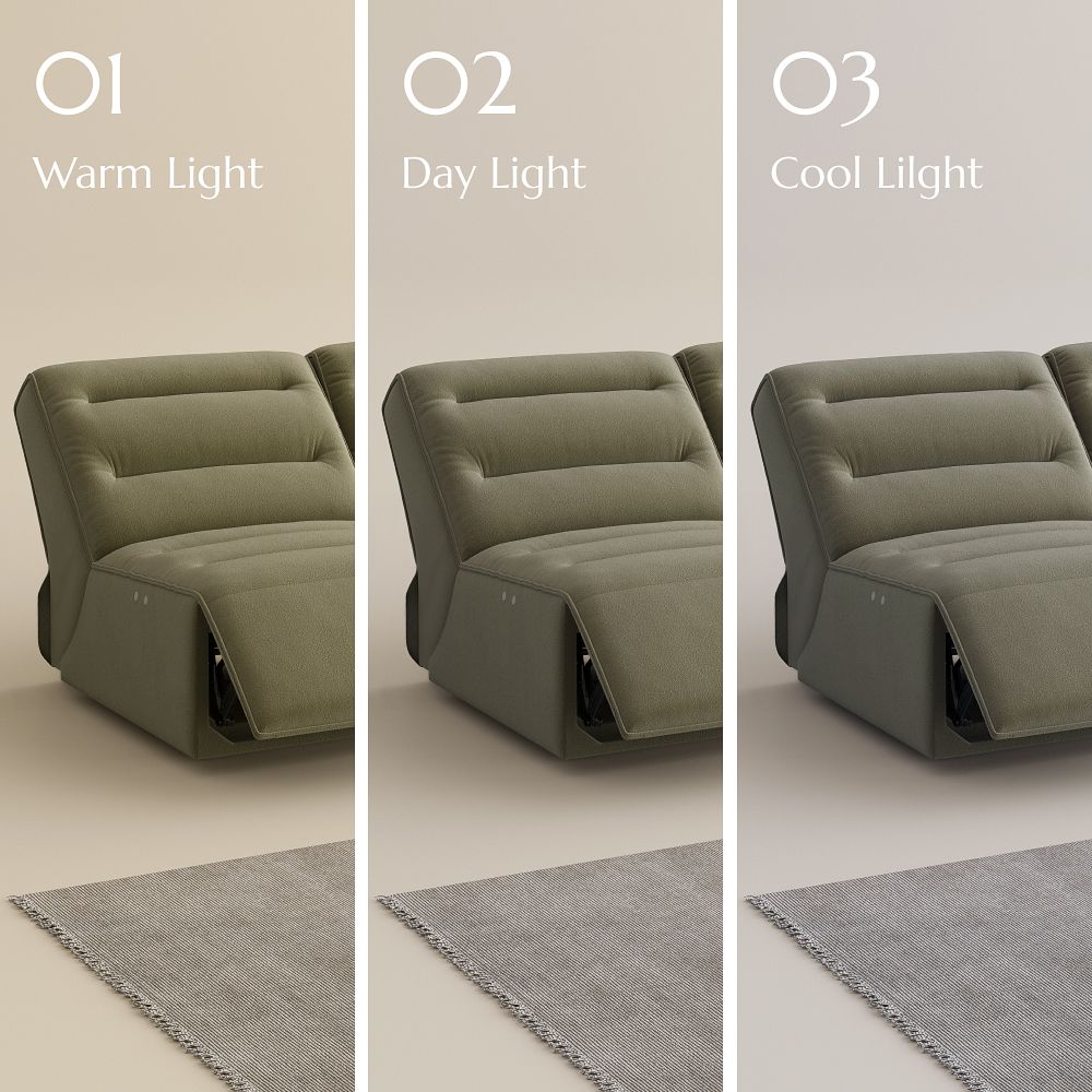 Extendable Green Pet-Friendly Fabric Power Reclining Sofas