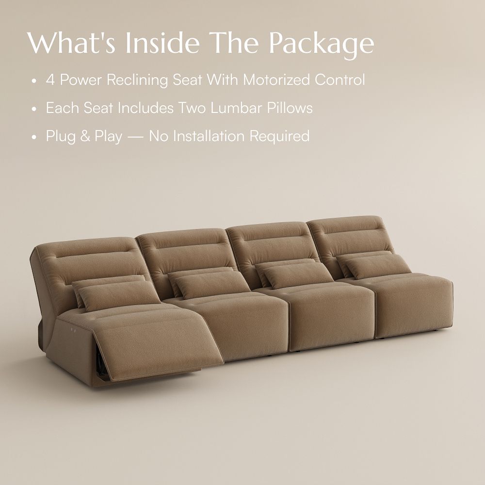 Pet-friendly Brown Pet-Friendly Fabric Power Reclining Sofas