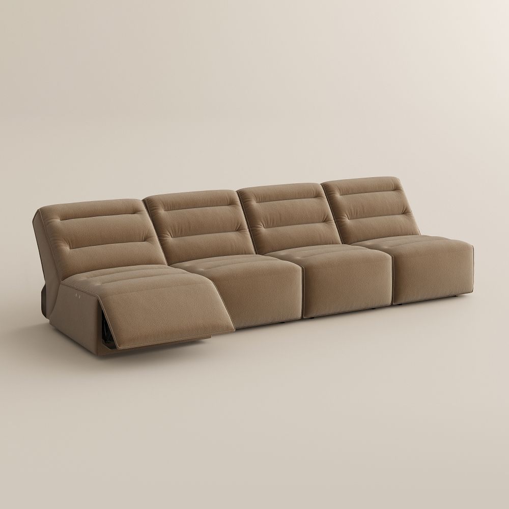 Relaxed Brown Pet-Friendly Fabric Power Reclining Sofas