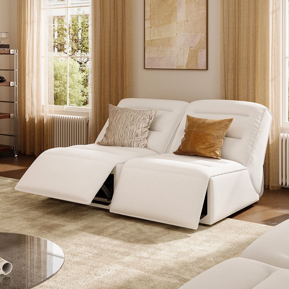 Modular Sofas White Pet-Friendly Fabric Power Reclining Sofas