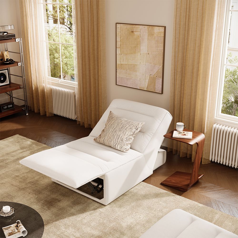 Office White Pet-Friendly Fabric Power Reclining Sofas