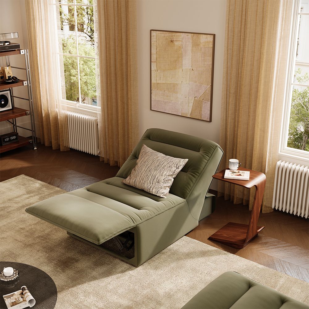 Armless Green Pet-Friendly Fabric Power Reclining Sofas