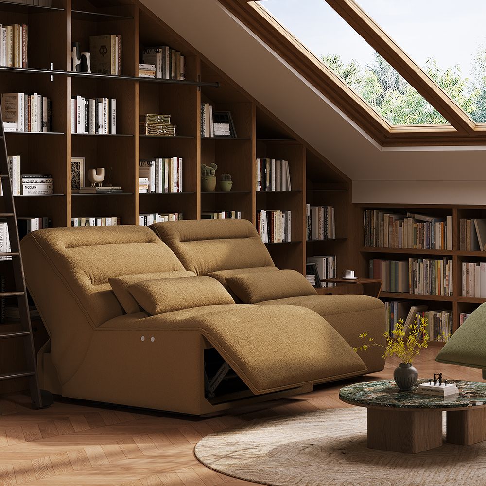 Relaxed Brown Pet-Friendly Fabric Power Reclining Sofas