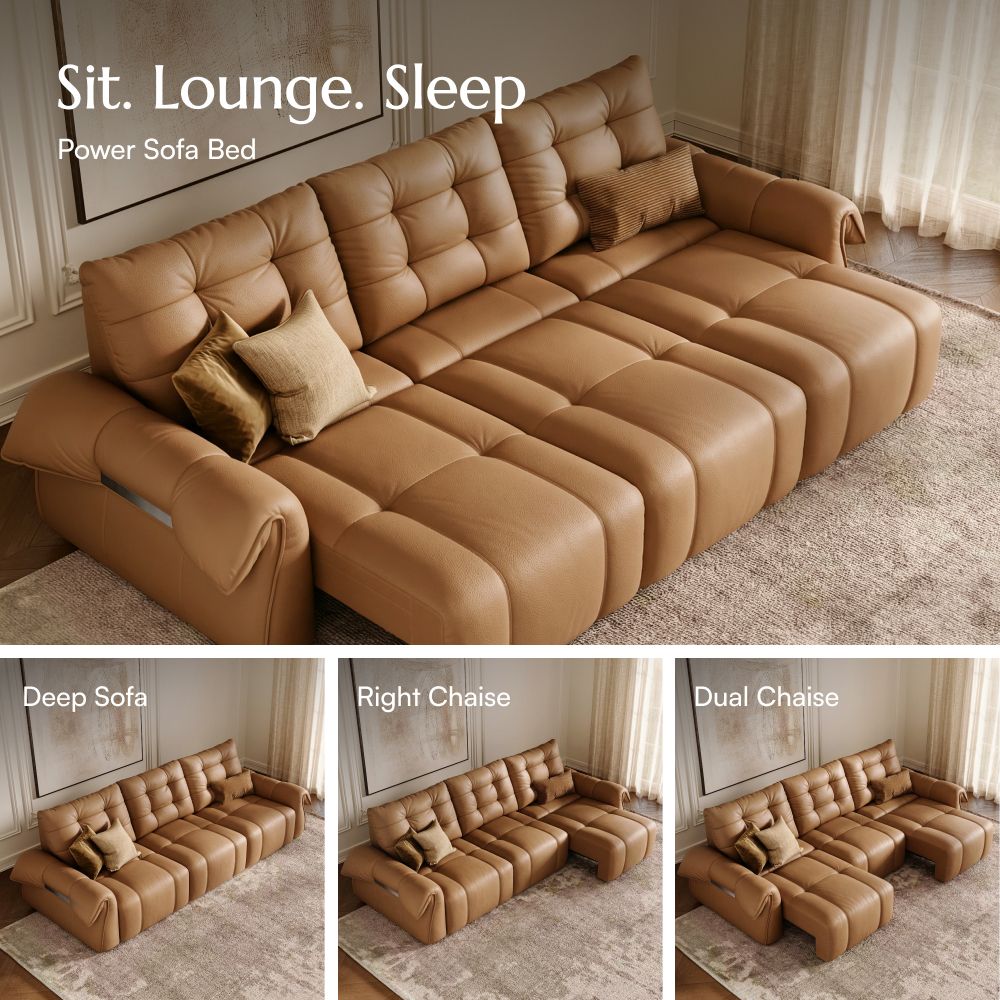 Brown Top Grain Leather Power Reclining Sofas