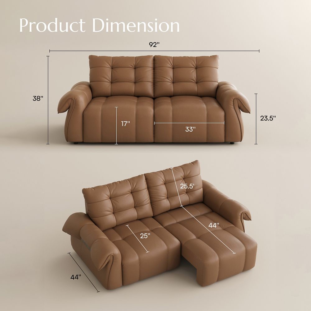 Brown Top Grain Leather Power Reclining Sofas