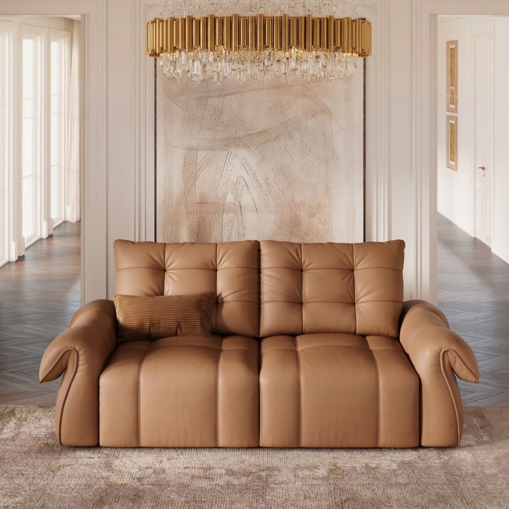 Brown Top Grain Leather Power Reclining Sofas