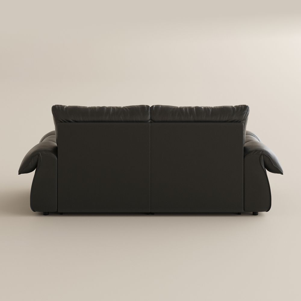 Black Top Grain Leather Power Reclining Sofas