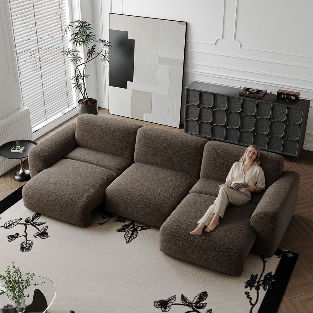 Home Theater Dark Gray Chenille Fabric Power Reclining Sofas