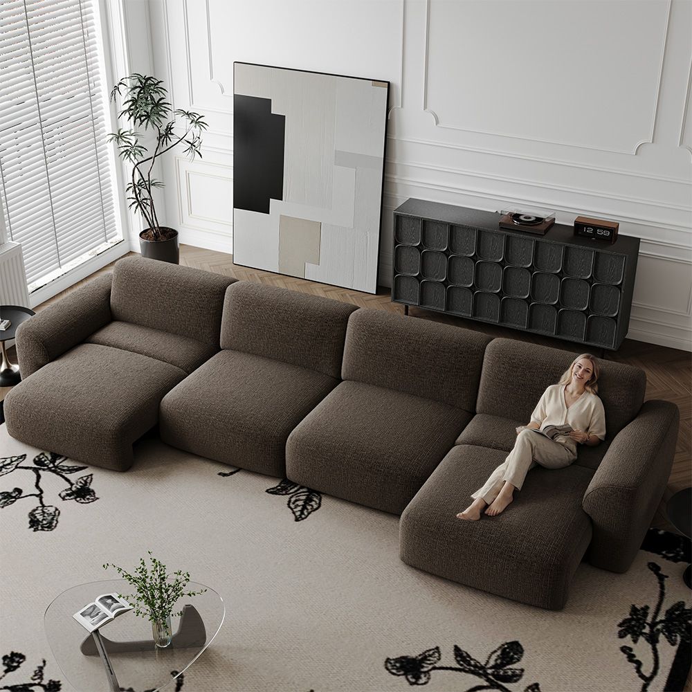 Oversized Dark Gray Chenille Fabric Power Reclining Sofas