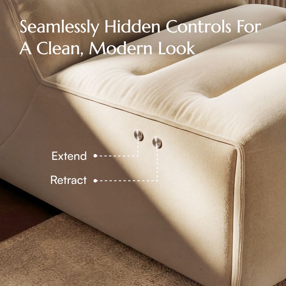 Modular Khaki Pet-Friendly Fabric Power Reclining Sofas